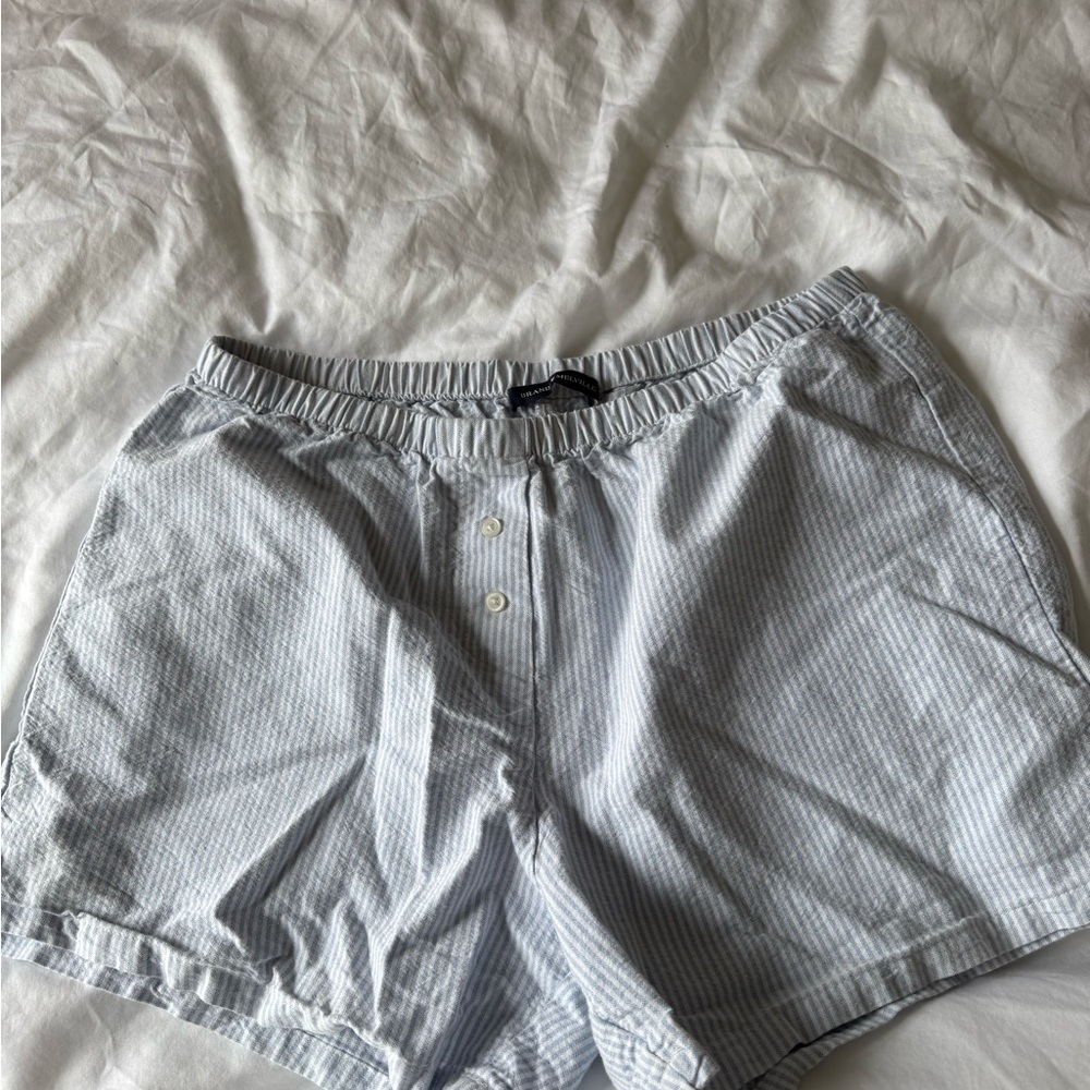 Brandy Melville Light Blue Striped Shorts